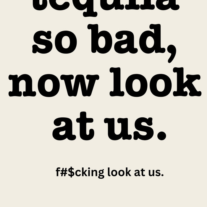 Trendy Retro Wall Art, Funny Tequila drinking poster, Black and Beige Wall Art, Maximalist Aesthetic Print, Minimalist funky dorm printable