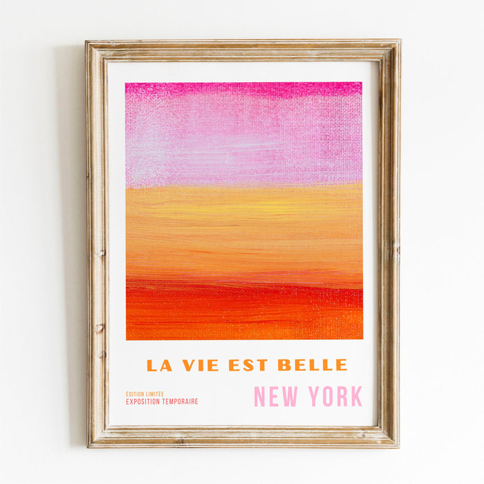 Pink Orange Abstract, Printable set of 3, 70s Style Poster, 60s Flower Print, Orange Pink Decor, Dork Room Wall Art, Digital Download