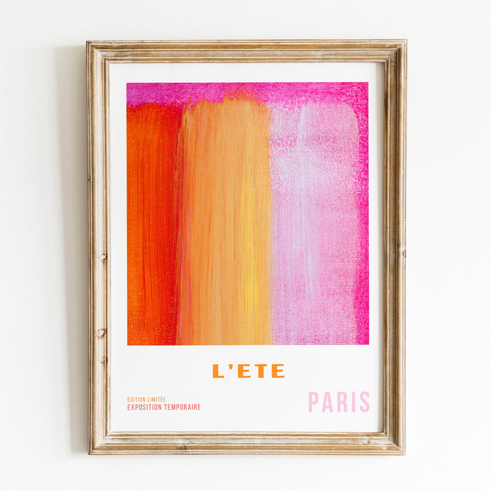 Pink Orange Abstract, Printable set of 3, 70s Style Poster, 60s Flower Print, Orange Pink Decor, Dork Room Wall Art, Digital Download