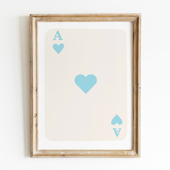 Trendy Retro Wall Art Set of 2 ,Retro Trendy Aesthetic Print, Lucky You Heart Poster, Pale Blue Green Print, Funny Art,  Minimalist, Digital