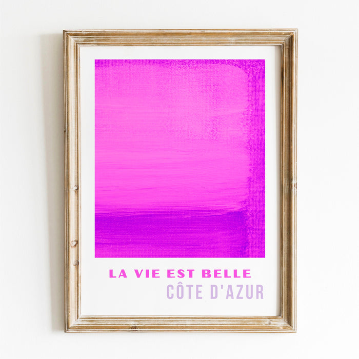 Gallery Wall Art Set Of 3 Prints, Purple Pink Abstract Digital Download, 70s Style Travel Poster, Dorm Room Decor Printable Digital Download