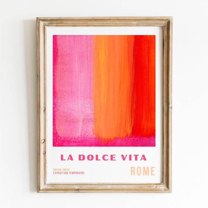 Pink Orange Abstract, Printable set of 3, 70s Style Poster, 60s Flower Print, Orange Pink Decor, Dork Room Wall Art, Digital Download