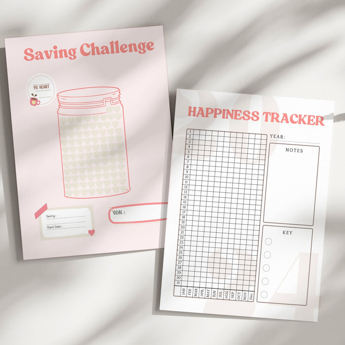 Mood Trackers Bundle - Printable US Letter - A5 - A3 - A4 Journal Pages - Value Pack- Set of 14