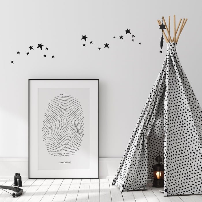 Aesthetic Wall Decor God's Loves Me Heart Gift for Christian Art-Gift for Daughter-God Child Gift-Digital Downloads Wall Art