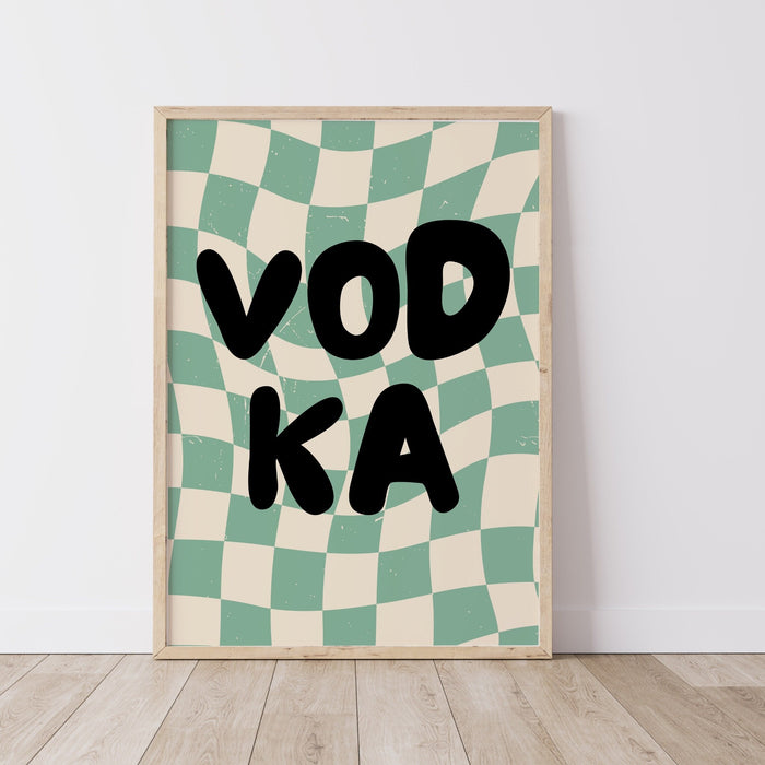 Vodka Happy Hour-Digital Download-Martini Art-Retro Print-Cheers Art Print-Trendy Art-70s Art Print-Girly Art-Cocktail Art-Preppy Bar Art