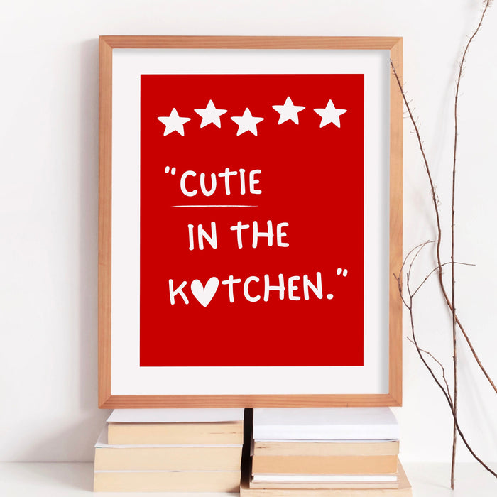 Cute Kitchen Aesthetic Wall Decor Trendy Retro Cooking Art Kitchen Wall Art Love Heart Art Print Bar Cart Digital Download