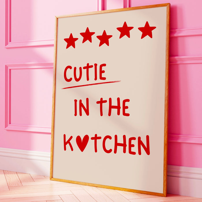 Cute Kitchen Aesthetic Wall Decor Trendy Retro Cooking Art Kitchen Wall Art Love Heart Art Print Bar Cart Digital Download