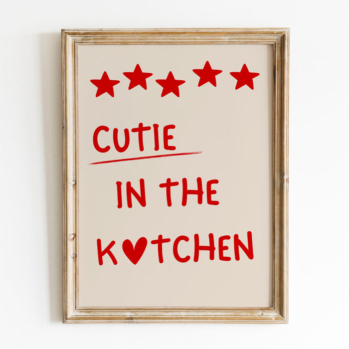 Cute Kitchen Aesthetic Wall Decor Trendy Retro Cooking Art Kitchen Wall Art Love Heart Art Print Bar Cart Digital Download