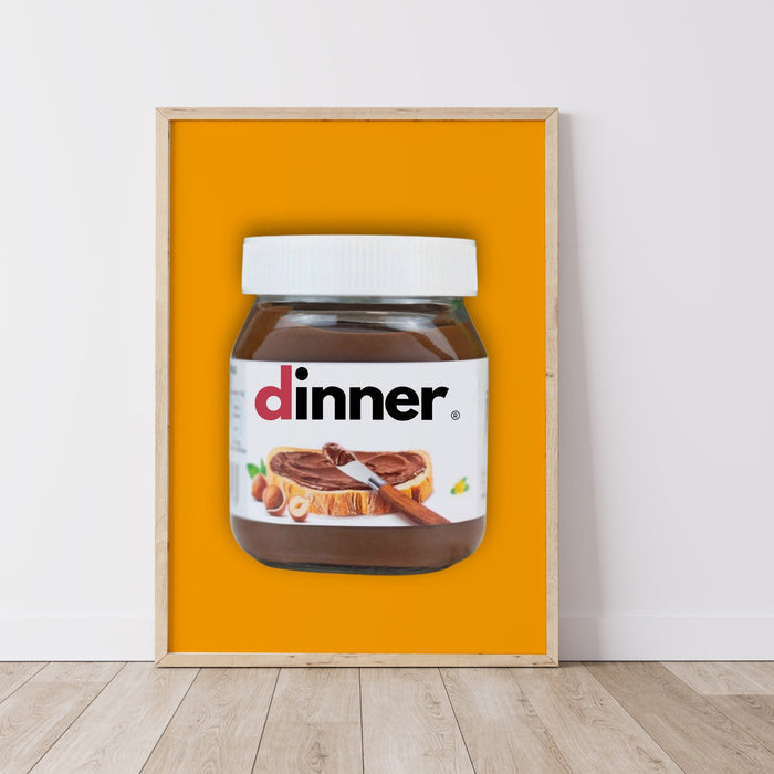 Personalised Chocolate Spread Digital Download, Retro Dorm Wall Art, Custom Wall Print, Nutella Lover Gift, Funny Wall Decor, Dorm Decor