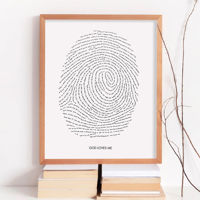 Aesthetic Wall Decor God's Loves Me Heart Gift for Christian Art-Gift for Daughter-God Child Gift-Digital Downloads Wall Art