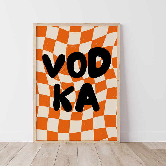 Vodka Happy Hour-Digital Download-Martini Art-Retro Print-Cheers Art Print-Trendy Art-70s Art Print-Girly Art-Cocktail Art-Preppy Bar Art