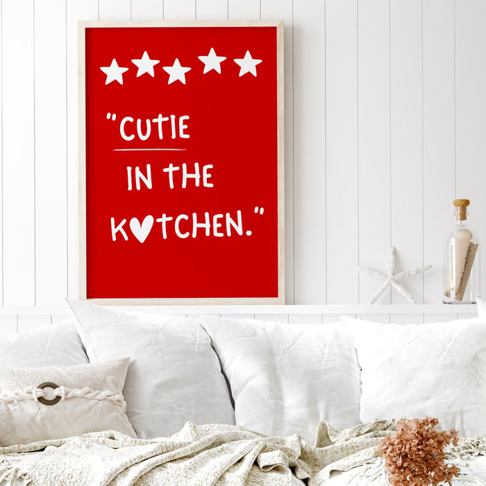 Cute Kitchen Aesthetic Wall Decor Trendy Retro Cooking Art Kitchen Wall Art Love Heart Art Print Bar Cart Digital Download