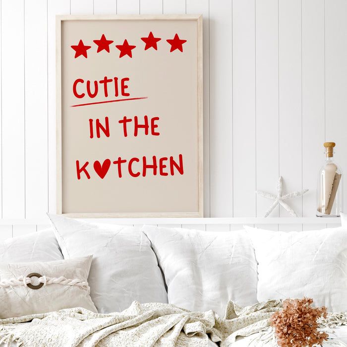 Cute Kitchen Aesthetic Wall Decor Trendy Retro Cooking Art Kitchen Wall Art Love Heart Art Print Bar Cart Digital Download