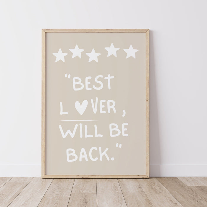 Best Lover Gift Neutral Aesthetic Wall Decor Trendy Retro Bedroom Wall Art Love Heart Art Funny Print Bar Cart Digital Download