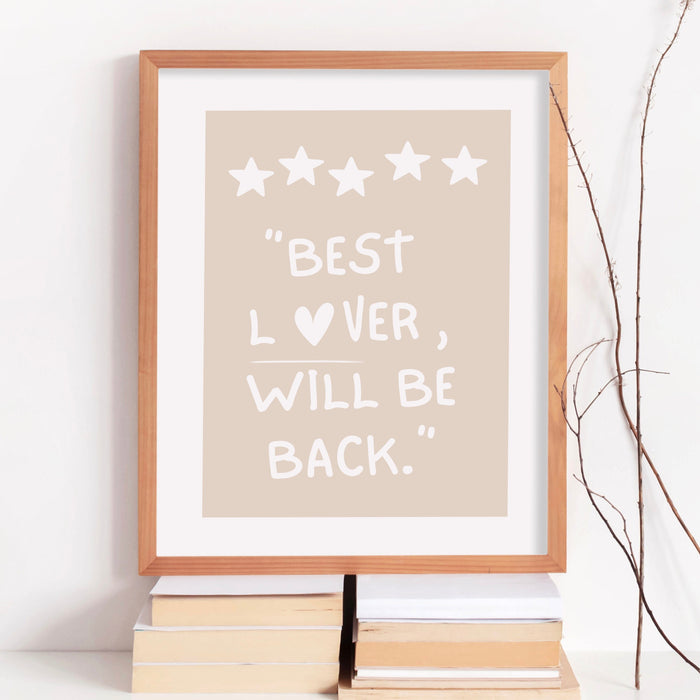 Best Lover Gift Neutral Aesthetic Wall Decor Trendy Retro Bedroom Wall Art Love Heart Art Funny Print Bar Cart Digital Download