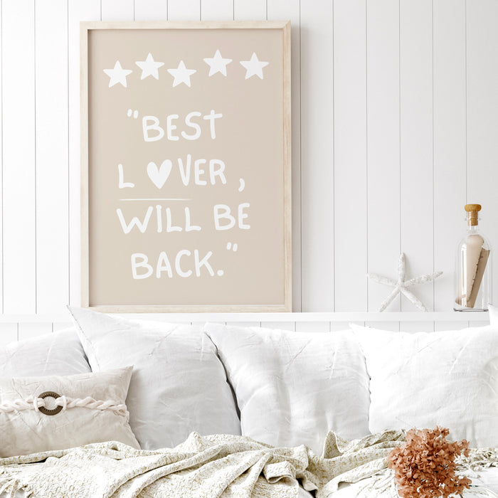 Best Lover Gift Neutral Aesthetic Wall Decor Trendy Retro Bedroom Wall Art Love Heart Art Funny Print Bar Cart Digital Download