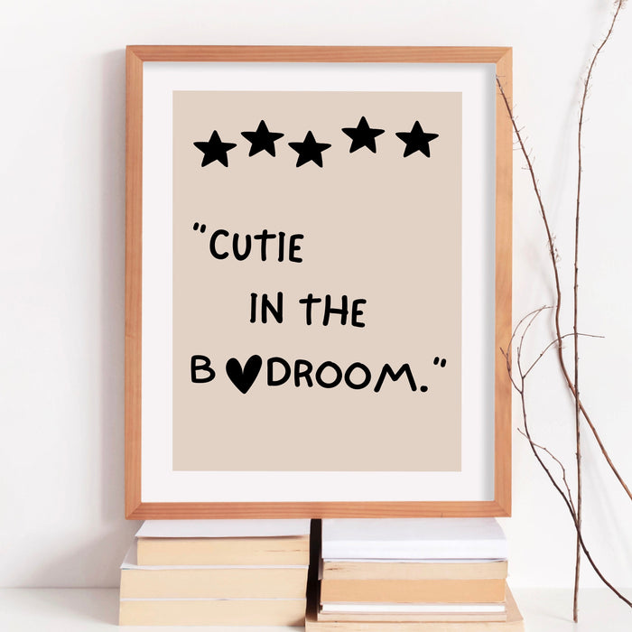 Cute Bedroom Wallart Neutral Aesthetic Wall Decor Trendy Retro Bedroom Wall Art Love Heart Art Funny Print Bar Cart Digital Download
