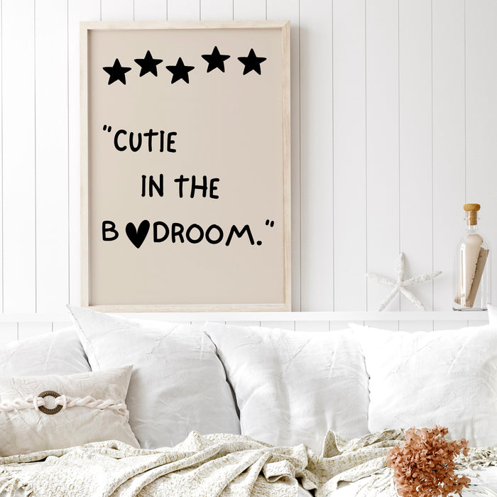 Cute Bedroom Wallart Neutral Aesthetic Wall Decor Trendy Retro Bedroom Wall Art Love Heart Art Funny Print Bar Cart Digital Download