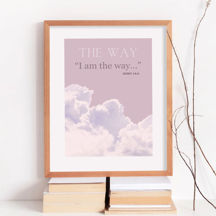 Jesus Posters Set of 3 Prints, Christian Poster Bible Art Print Gift God Art, The Way The Truth The Life Wall Art, Digital Downloads