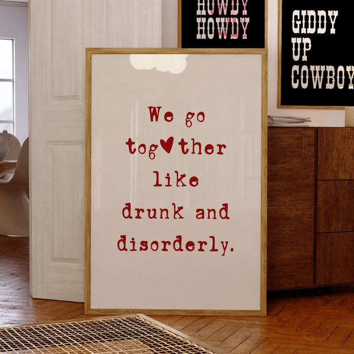 Funny Gift Bar Cart Aesthetic Kitchen Decor Cute Cooking Art Kitchen Wall Art Print Minimalist Heart Print Digital Download Cheers Art