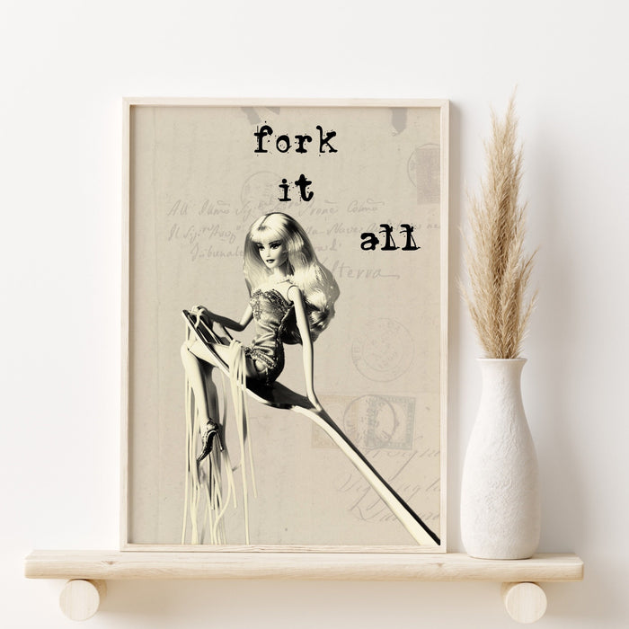 Aesthetic Kitchen Decor Funny Spaghetti Print Cute Kitchen Wall Art Minimalist Food Print Positive Quote Print Digital Download 1 Print