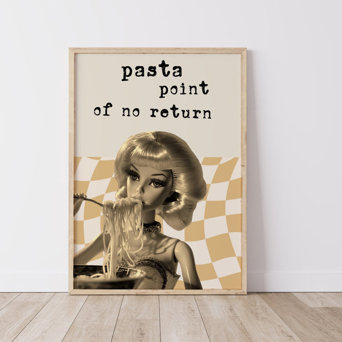 Funny Spaghetti Print Aesthetic Kitchen Decor Cute Kitchen Wall Art Minimalist Food Print Positive Quote Print Digital Download 1 Print