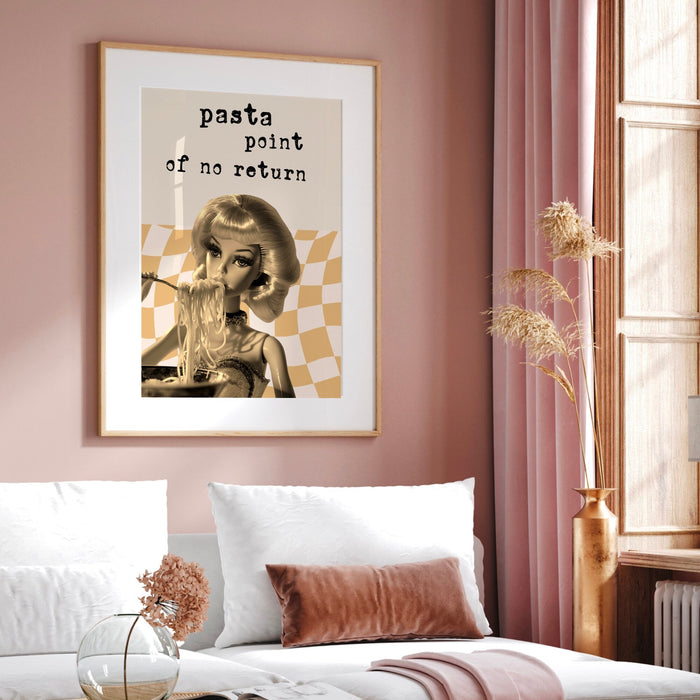 Funny Spaghetti Print Aesthetic Kitchen Decor Cute Kitchen Wall Art Minimalist Food Print Positive Quote Print Digital Download 1 Print