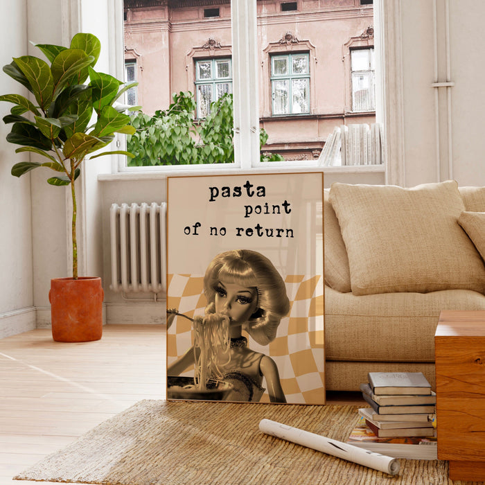 Funny Spaghetti Print Aesthetic Kitchen Decor Cute Kitchen Wall Art Minimalist Food Print Positive Quote Print Digital Download 1 Print