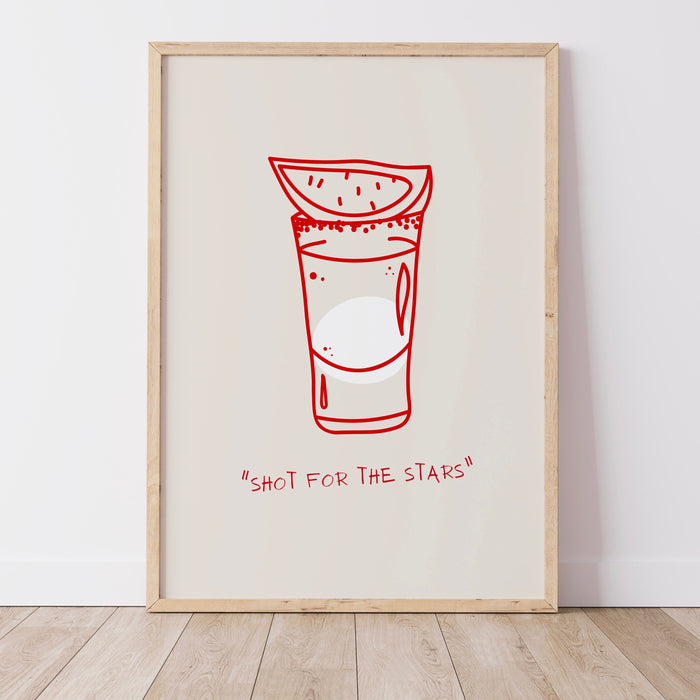 Bar art print shot drinks print trendy vintage retro red tequila wall art bar cart drinks vodka poster printable digital 1 print