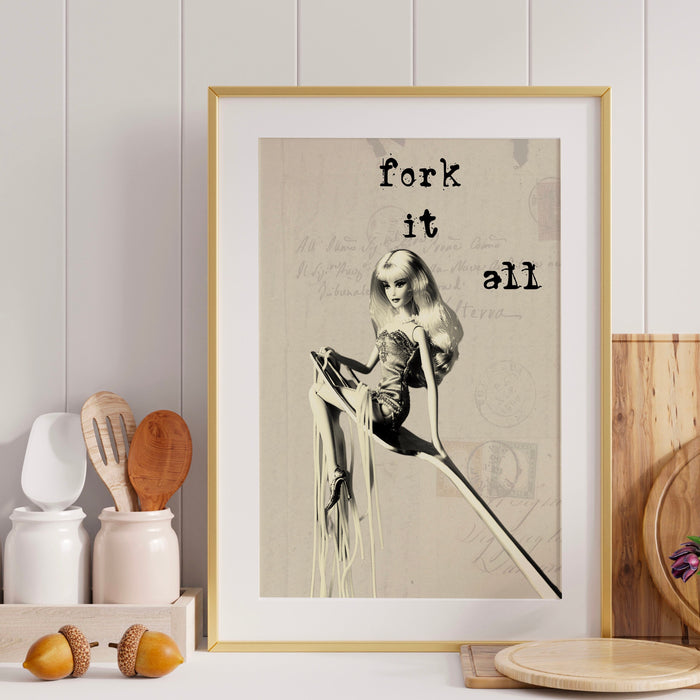 Aesthetic Kitchen Decor Funny Spaghetti Print Cute Kitchen Wall Art Minimalist Food Print Positive Quote Print Digital Download 1 Print