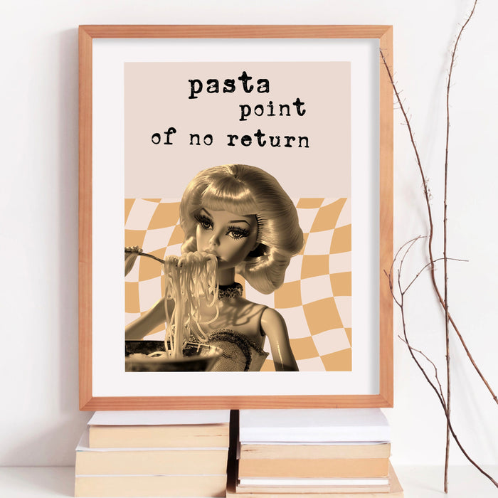 Funny Spaghetti Print Aesthetic Kitchen Decor Cute Kitchen Wall Art Minimalist Food Print Positive Quote Print Digital Download 1 Print