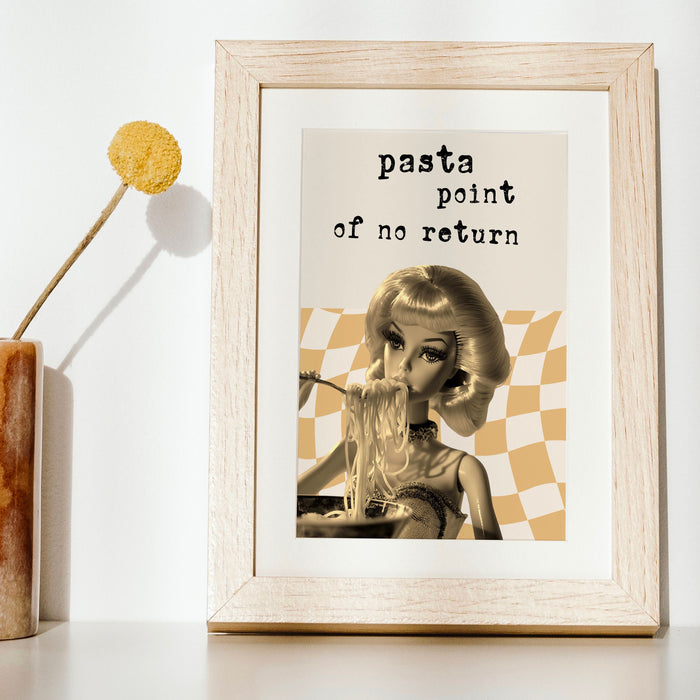 Funny Spaghetti Print Aesthetic Kitchen Decor Cute Kitchen Wall Art Minimalist Food Print Positive Quote Print Digital Download 1 Print