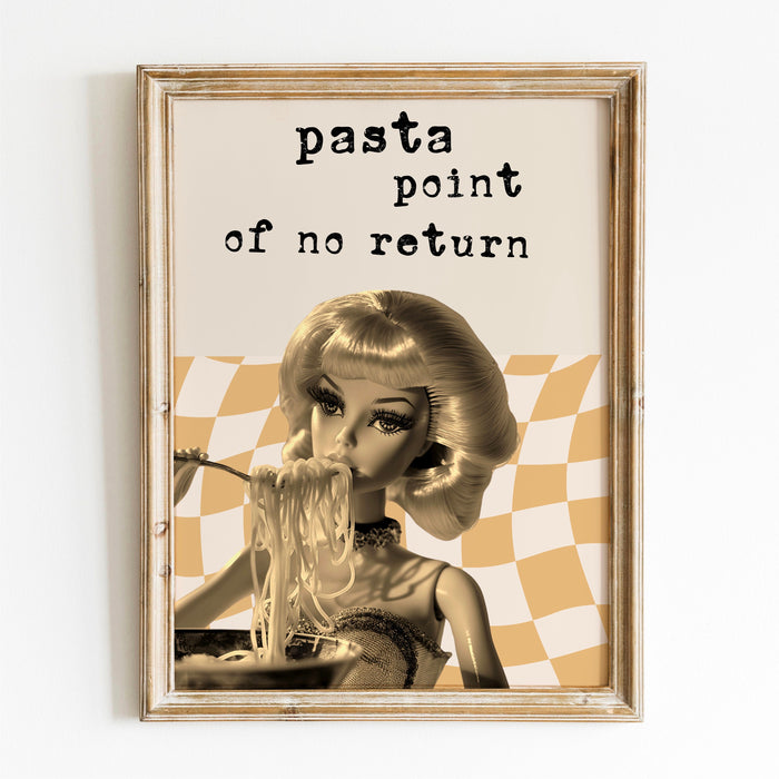 Funny Spaghetti Print Aesthetic Kitchen Decor Cute Kitchen Wall Art Minimalist Food Print Positive Quote Print Digital Download 1 Print