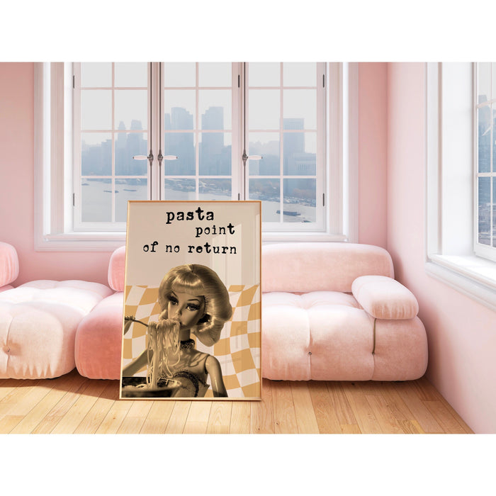 Funny Spaghetti Print Aesthetic Kitchen Decor Cute Kitchen Wall Art Minimalist Food Print Positive Quote Print Digital Download 1 Print