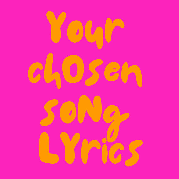 Custom Song Lyrics Art Print Digital Art Download Pink Orange Wall Art Cute Trendy Art Custom Digital Print City Wall Poster 1 Print