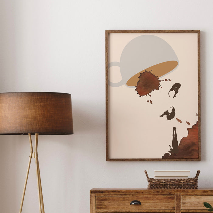 Coffee Print, Drink Poster, Modern Kitchen Decor, Retro Poster, Pop Art, Kitchen Art, Exhibition Poster, Illustration, Coffee Lover