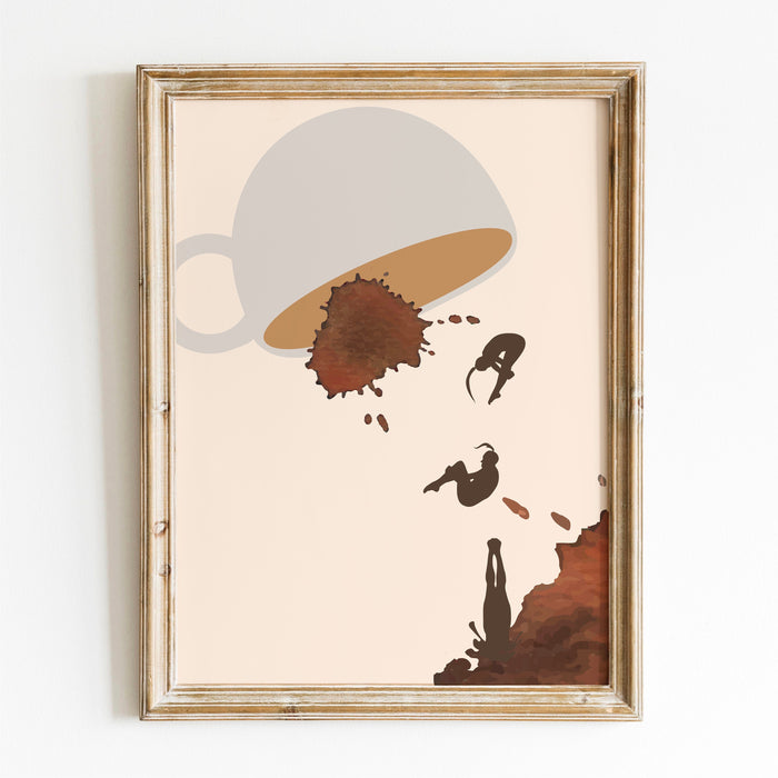 Coffee Print, Drink Poster, Modern Kitchen Decor, Retro Poster, Pop Art, Kitchen Art, Exhibition Poster, Illustration, Coffee Lover