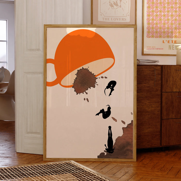 Coffee Print, Drink Poster, Modern Kitchen Decor, Retro Pop Art, Kitchen Art, Exhibition Poster, Illustration, Coffee Lover Print Digital