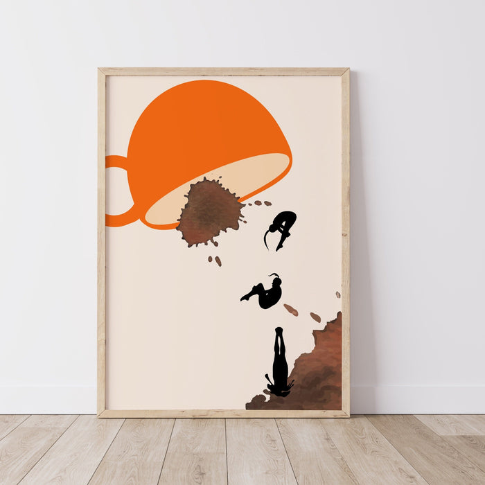 Coffee Print, Drink Poster, Modern Kitchen Decor, Retro Pop Art, Kitchen Art, Exhibition Poster, Illustration, Coffee Lover Print Digital