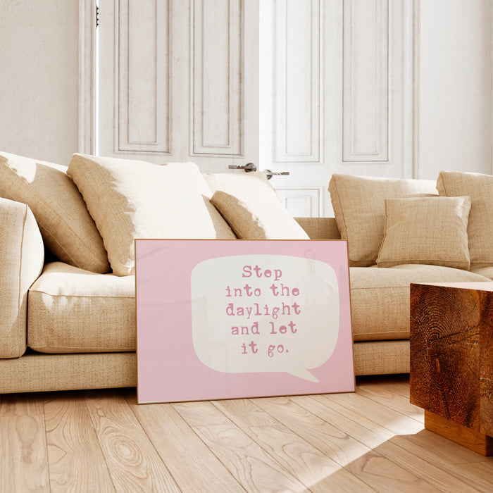 College Dorm Room Wall Art Trendy Pink Funny Positive Print Retro Aesthetic Minimalist Prints Coquette Pink Digital Art 1 Horizontal Print