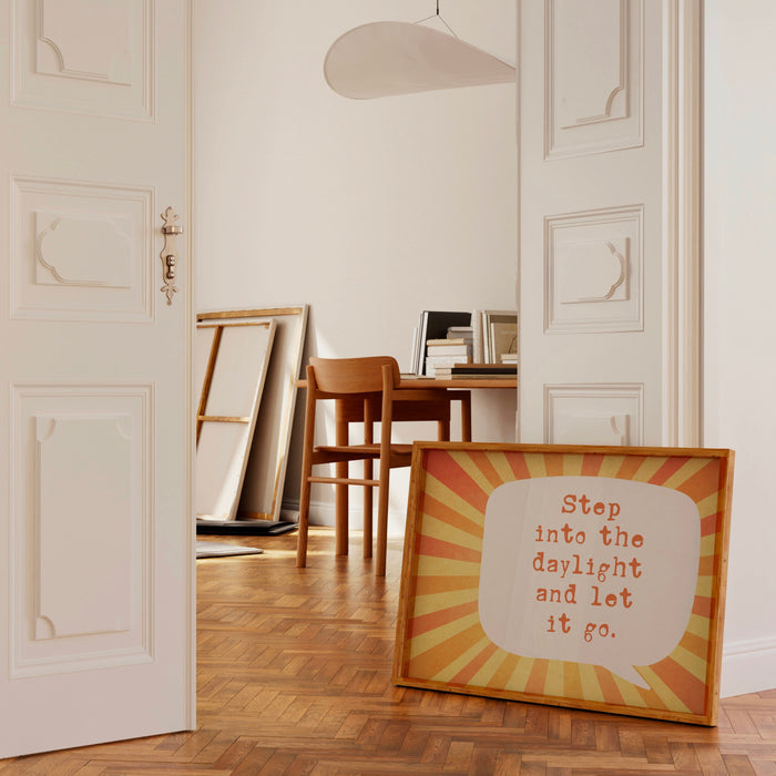 Sunrise Positive Affirmation Sun Print Retro Aesthetic Minimalist College Dorm Room Wall Art Trendy Prints Digital Art 1 Horizontal Print