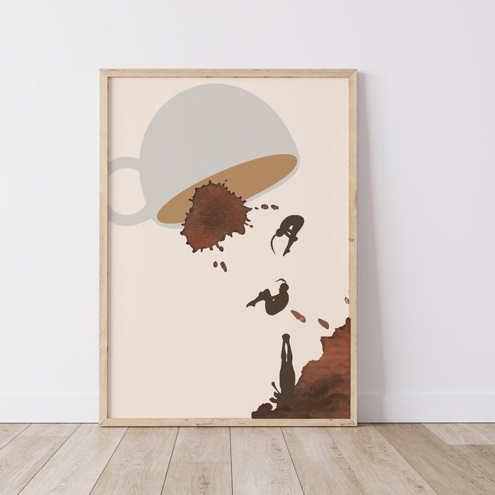 Coffee Print, Drink Poster, Modern Kitchen Decor, Retro Poster, Pop Art, Kitchen Art, Exhibition Poster, Illustration, Coffee Lover