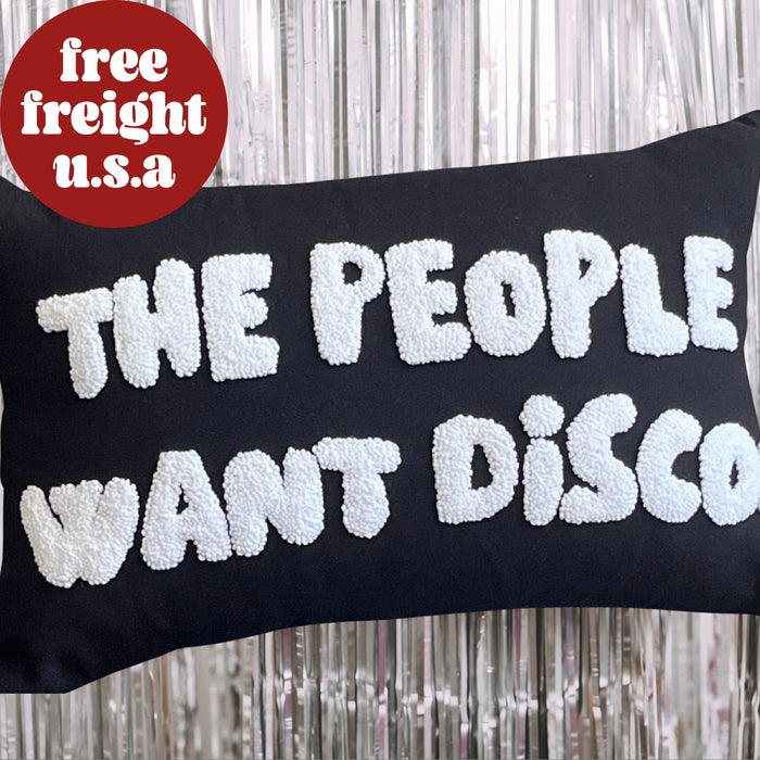 Disco Embroidered Pillow Dorm Room Decor Gift for Her Personalized Throw Cushion Daughter Funny Gift Birthday Throw Pillow Hand Made