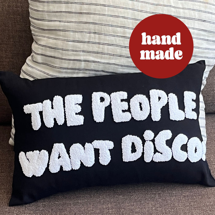 Disco Embroidered Pillow Dorm Room Decor Gift for Her Personalized Throw Cushion Daughter Funny Gift Birthday Throw Pillow Hand Made