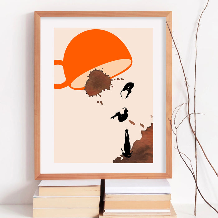 Coffee Print, Drink Poster, Modern Kitchen Decor, Retro Pop Art, Kitchen Art, Exhibition Poster, Illustration, Coffee Lover Print Digital