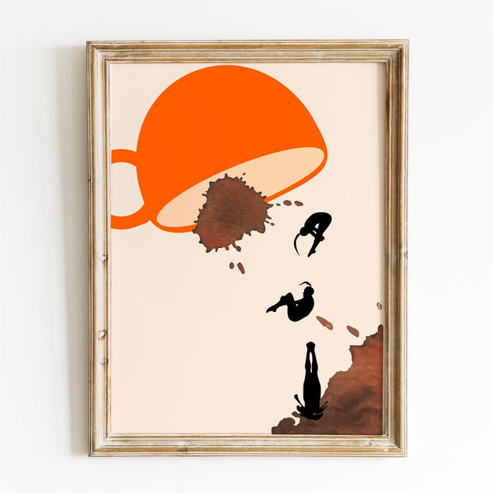 Coffee Print, Drink Poster, Modern Kitchen Decor, Retro Pop Art, Kitchen Art, Exhibition Poster, Illustration, Coffee Lover Print Digital