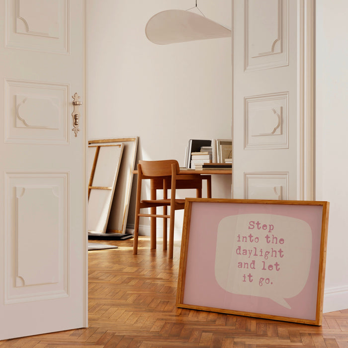 Positive Print Retro Aesthetic Minimalist College Dorm Room Wall Art Trendy Pink Funny Prints Coquette Pink Digital Art 1 Horizontal Print