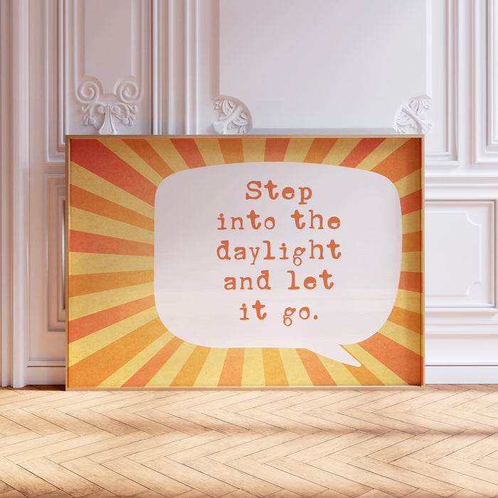 Sunrise Positive Affirmation Sun Print Retro Aesthetic Minimalist College Dorm Room Wall Art Trendy Prints Digital Art 1 Horizontal Print