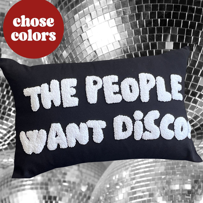 Disco Embroidered Pillow Dorm Room Decor Gift for Her Personalized Throw Cushion Daughter Funny Gift Birthday Throw Pillow Hand Made