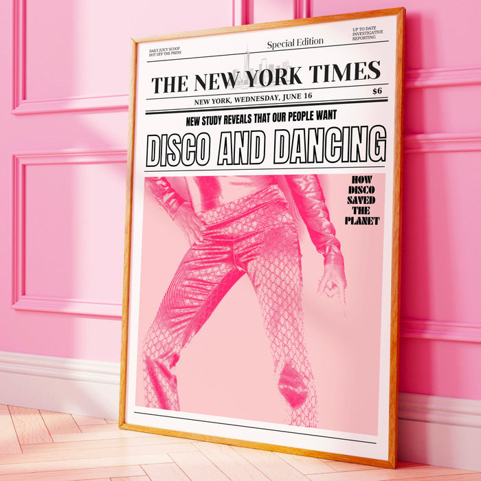 Disco tequila 2023 poster set of 5 retro bar printable disco bar wall art digital artwork newspaper dorm room decor hot girls fashion print